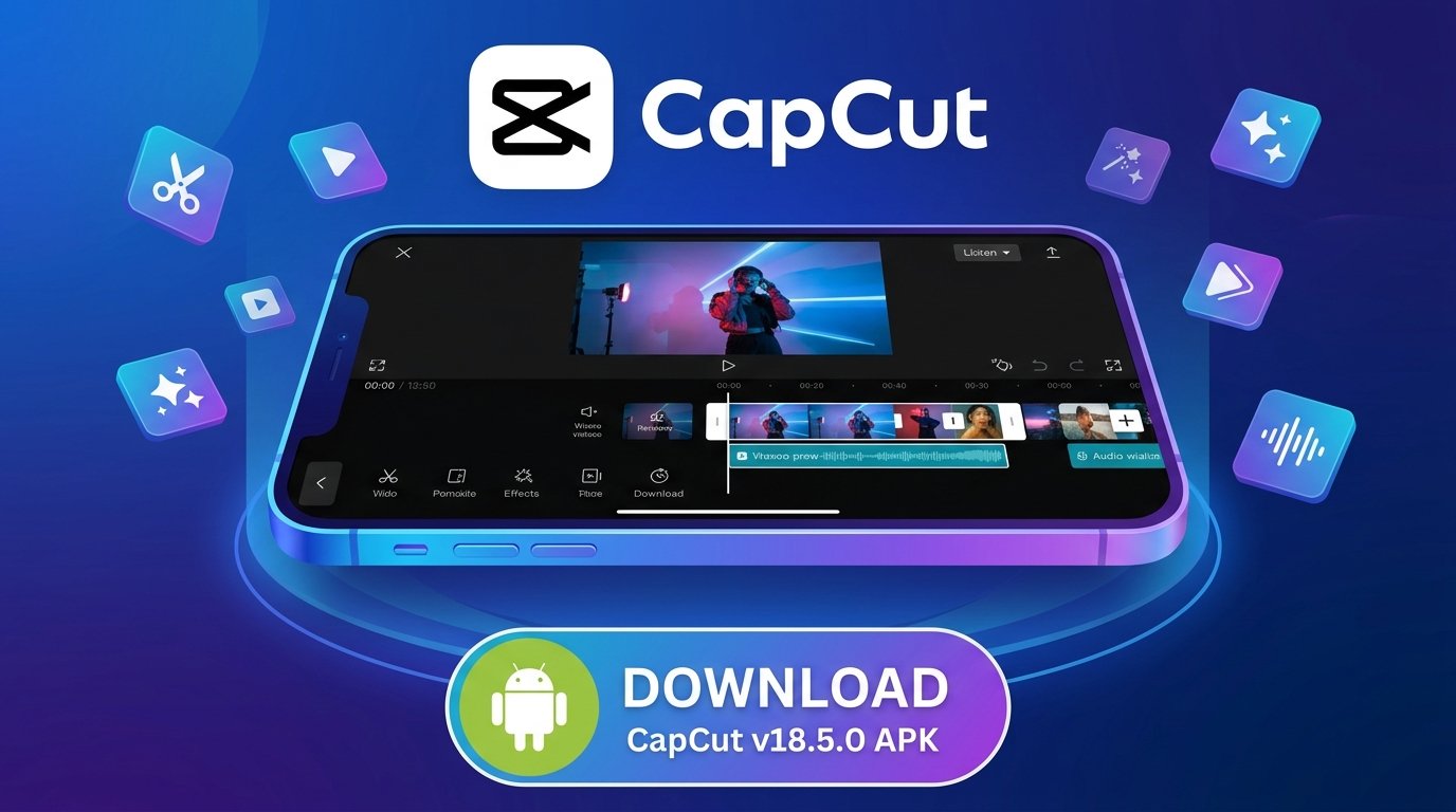 CapCut v18.5.0 APK download for Android, editing timeline preview